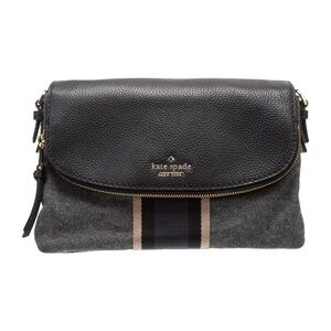 Gently used Kate Spade felt wool leather crossbody purse